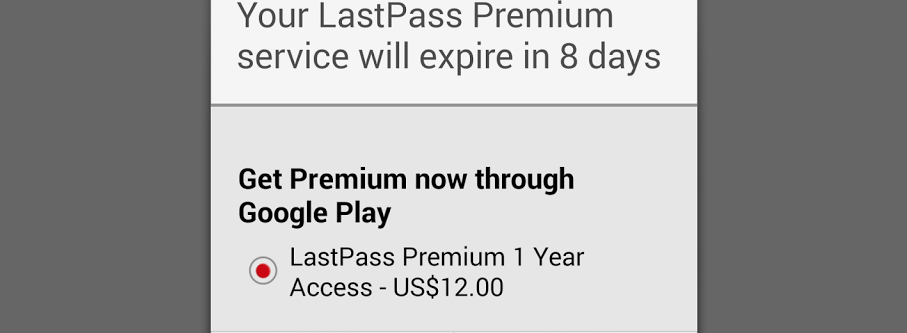 LastPass for Android Gets In-App Payments