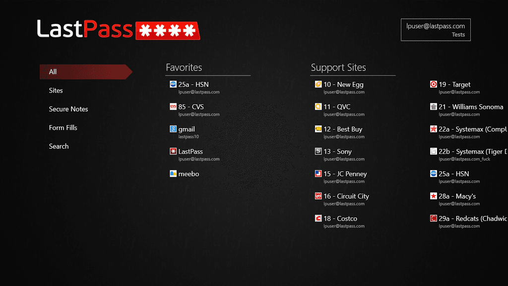 LastPass Windows 8 App Gets an Update, Featuring Support for Form Fill Profiles and Identities