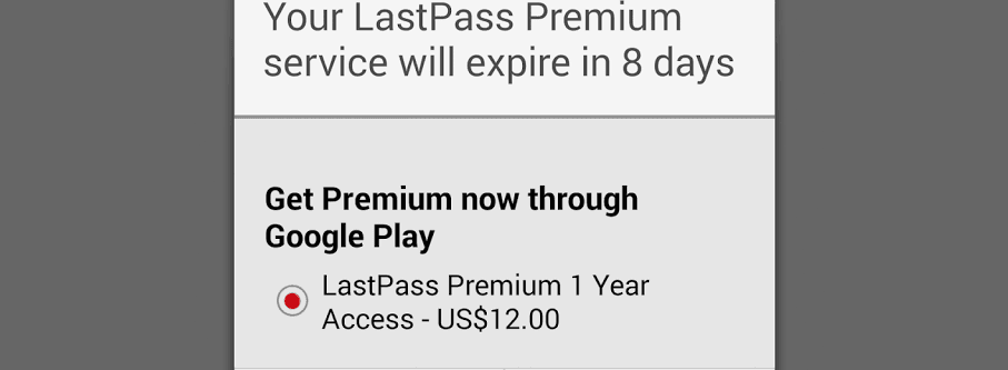 LastPass for Android Gets In-App Payments