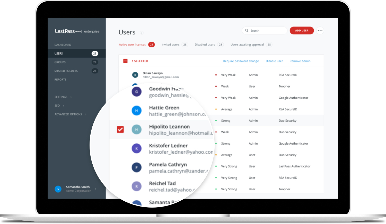 New Look & Options for Enterprise User Management